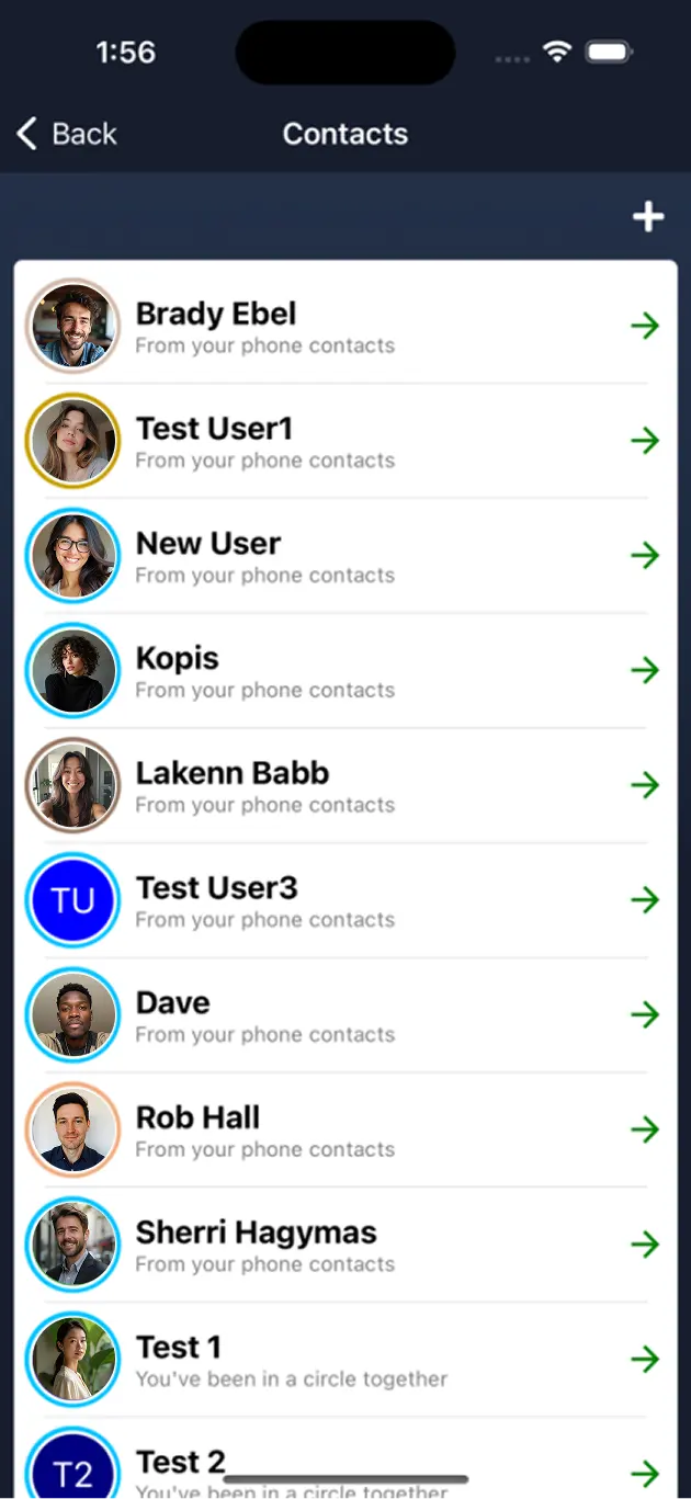 eljo contacts screen